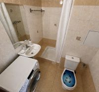 Na prenájom kompletne zariadený 1-izbový byt - Slovenská Ľupča, Príboj - Kúpeľňa v 1-izbovom byte so sprchou, práčkou a toaletou.