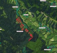 Bogliarka – 56.200 m2 ORNÁ PÔDA - Letecký pohľad na poľnohospodárske a lesné pozemky okolo Bogliarky.