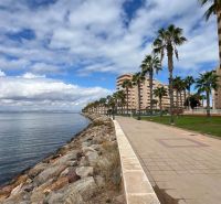 Na predaj apartmán - Mar Menor, Španielsko A500ZL - Pobrežná promenáda s palmami pri Rekreačnom apartmáne v La Manga del Mar Menor, Španielsko.