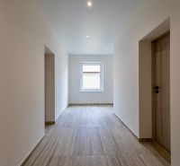 MODERNÝ 4-IZBOVÝ BUNGALOV | ZEMPLÍNSKA ŠIROKÁ - Chodba v rodinnom dome s podlahou s dreveným dekorom a oknom na konci.