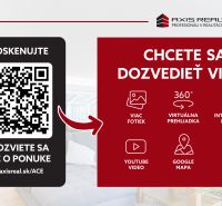 ZARIADENÁ garsónka na brehu jazera Draždiak s parkovaním - Reklamný QR kód s ponukou na Virtuálnu prehliadku, interaktívny pôdorys a viac.