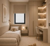 : Rodinný dom, Vyšná Kamenica, novostavba, pozemok 770 m² - Detská izba s jednoduchým nábytkom, hracími kockami a cestou s dreveným dekorom.