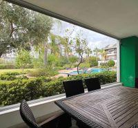   Exkluzívne na predaj Mezonetový apartmán Turecko- Side A205BD - Rekreačný apartmán s terasou, výhľad na bazén a záhradu.