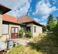 Na predaj 6-izbový rodinný dom (dvojdom) v Pažiti, pozemok 1445 m² - Rodinný dom v Pažiti s dvoma vstupmi, okná so sieťami, vedľa úzka záhrada.