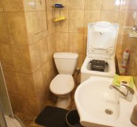 Prenájom 1-izb. bytu, Skýcovská ul., Topoľčany - Kúpeľňa v 1-izbovom byte s práčkou, sprchovacím kútom a toaletou.