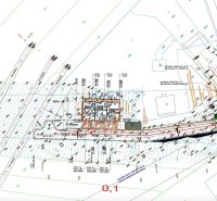 Na predaj stavebný pozemok pre rodinné domy – Banská Bystrica P306ZL - Mapa pozemku pre bývanie na Partizánskej ceste v Banskej Bystrici s plánmi infraštruktúry.