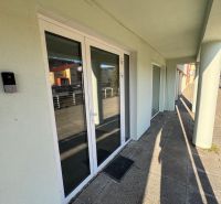 Prenájom kanc./obchodné priestory, nová kompl. rekonšt., centrum PB - Vstupné dvere do obchodných priestorov na Moyzesovej ulici v Považskej Bystrici.