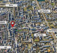Pekný 2i byt, KLÍMA, LODŽIA, GARÁŽ, Ružinov, Kaštieľska - Letecká mapa oblasti Bratislava - Ružinov, Kaštieľska, zahŕňajúca kľúčové miesta a 2-izbový byt.