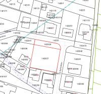 - PREDAJ - STAVEBNÝ POZEMOK - 1132 m2 - KOSTOLIŠTE - MALACKY - Katastrálna mapa so zakreslenými pozemkami a parcelami v Kostolišti na ulici Za bytovkou.