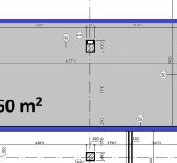 Obchodný priestor v centre Senca  na prenájom - Pôdorys obchodného priestoru s rozlohou 60 m² na Mierovom námestí v Senci.