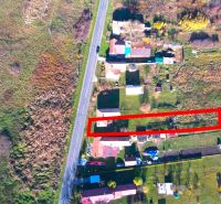 Radnovce – 660 m2 stavebný pozemok 20 minút od Rimavskej Soboty - Letecký pohľad na pozemok Radnovce s označenými hranicami na bývanie v okolitom priestore.