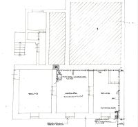 RODINNÝ DOM, pozemok 520m2, centrum BANSKEJ BYSTRICE, cena v RK - Pôdorys suteréna rodinného domu na Komenského ulici v Banskej Bystrici.