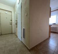 Na predaj: CENTRUM 3 izb.byt + LOGGIA + KLÍMA + PIVNICA - Chodba v 3-izbovom byte s dlažbou a radiátorom pri stene.