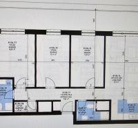 4 izbový byt 150 m2 novostavba Petržalka v Slnečniciach  s terasou, 2x - Pôdorys 4-izbového bytu so spálňami, obývačkou, kúpeľňou a terasou.