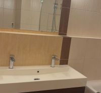 4 izbový byt 120 m2 Ružová dolina, Ružinov, 1x podzemné´parkovanie - Kúpeľňa s dvojumývadlom a veľkým zrkadlom v 4-izbovom byte.