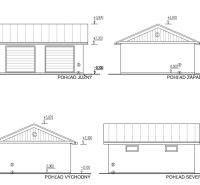 Na predaj stavebný pozemok o rozlohe - 2050 m² v obci Karná cca.15min. - Návrh garáže so štyrmi pohľadmi: južný, západný, východný a severný. Pozemky - bývanie.