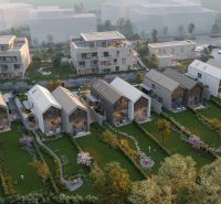 RIEVKY, 3-i byt, 92 m2 – EXKLUZÍVNE BÝVANIE PRI POTOKU A LESE - Vizualizácia radových domov a bytoviek na okraji Bratislavy, Pri Vápenickom potoku.