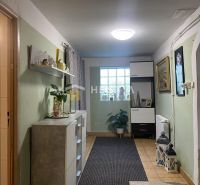 NA PREDAJ 6-IZB. RODINNÝ DOM, Senica – Čáčov - Chodba v rodinnom dome s nábytkom, dekoráciami a rastlinami na podlahe s dreveným dekorom.