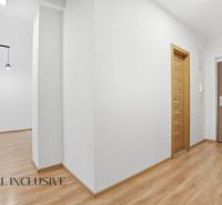 ELEGANTNÝ 2 IZBOVÝ BYT  S PARKINGOM | POLYGON | NITRA - Interiér 2-izbového bytu s podlahou s dreveným dekorom a bielymi stenami.