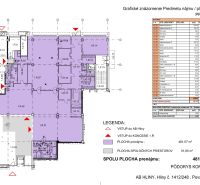 Prenájom obchodného priestoru -AB Hliny - Pôdorys obchodného priestoru s rozlohou 481,57 m² na ulici Hliny.