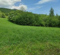 ŠÚTOVO,  pozemok 6047m2,okr. MARTIN - Trávnaté pozemky na bývanie s lesom v pozadí a modrou oblohou.
