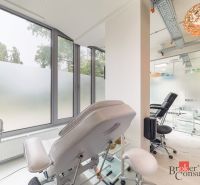 Odstúpenie novej luxusnej zdravotníckej prevádzky - ihneď pripravená n - Kancelárie s modernými kreslami a veľkými oknami, podlaha s jemným dekorom.