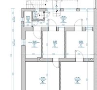 Výnimočná adresa na Nivách – dom s projektom a stavebným povolením - Projekt podlažia rodinného domu so šiestimi miestnosťami a technickým zázemím.