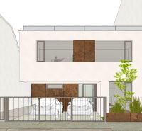 Výnimočná adresa na Nivách – dom s projektom a stavebným povolením - Rodinný dom na Líščích nivách, Bratislava - Nivy, s modernou fasádou a parkovacím miestom.