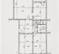  3-izbový byt Karlova Ves – Dlhé diely, 75,79 m², možnosť garáže* - Pôdorys zobrazuje 3-izbový byt s loggiou, kuchyňou, halou a kúpeľňou.