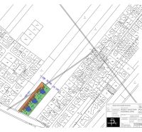 Na predaj stav. pozemok s projektom, Dunajská Lužná - Mapa pozemkov určených na bývanie v Dunajskej Lužnej, so zakreslením plánovaných stavieb.