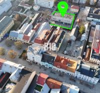 Na prenájom kancelárske priestory v centre Mesta - Letecký pohľad na kancelárie v Martine s vyznačenou budovou.