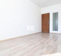 Na prenájom kancelárske priestory v centre Mesta - Kancelárie s bielymi stenami a podlahou s dreveným dekorom.
