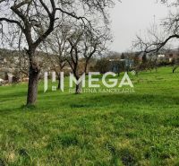NA PREDAJ dom s veľkým pozemkom v meste Humenné - Pohľad na zelenú lúku so stromami a výhľadom na Humenné z Brestovskej ulice.