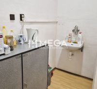 PRENÁJOM obchodných priestorov (36 m2) v CENTRE MESTA HUMENNÉ - Kancelárske priestory s umývadlom, mikrovlnkou a podlahou s dreveným dekorom.