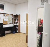 PRENÁJOM obchodných priestorov (36 m2) v CENTRE MESTA HUMENNÉ - Kancelárie s pracovným stolom a dekoratívnou podlahou, pôsobia prakticky zariadené.