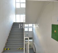 PREDAJ VÝROBNEJ HALY, ADMIN BUDOVY A PLOCHY v HUMENNOM - Schodisko vo výrobných priestoroch s presvetlením cez okná.
