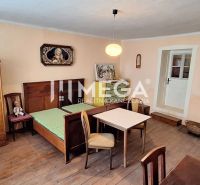 ZNÍŽENÁ CENA -  NA PREDAJ Dom v obci Kochanovce - Izba v rodinnom dome s posteľou, nábytkom a podlahou s dreveným dekorom.