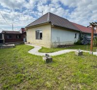 NA PREDAJ rodinný dom vo Svätoplukove - Záhrada pri rodinnom dome v Svätoplukove s chodníkom a hojdačkou.