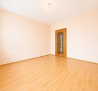 Predaj! slnečný 3-izbový byt s loggiou 74 m² Podbreziny - LM - Prázdna miestnosť s podlahou s dreveným dekorom a drevenými dverami v 3-izbovom byte.