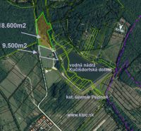 Pozemok v rekreačnej oblasti. Kučišdorfská dolina - Letecká mapa zobrazujúca pozemky na ulici Kučišdorfská dolina, pri rekreačnej oblasti.