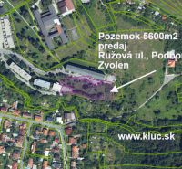 Predaj investičného pozemku. Podborová - Letecký pohľad na pozemky na predaj na Ružovej ulici vo Zvolene.