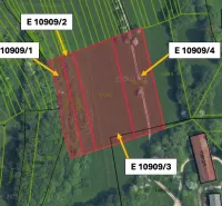 Vrbovce – 1.566 m2 INVESTIČNÉ pozemky – Predaj - Tabuľka s údajmi o vlastníctve pozemkov: výmera, druh pozemku a podiel.