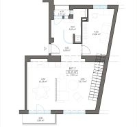 Výnimočné bývanie - Mezonet v úplnom centre Nitry  - Pôdorys 5 a viac izbového bytu s rozlohou 70,15 m².