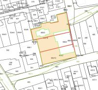 3 STAVEBNÉ POZEMKY V DÚBRAVE | NOVÉ PARCELY cca 860 m² |  - Katastrálna mapa Pozemky - bývanie v Dúbrave s vyznačenými parcelami a číslami pozemkov.