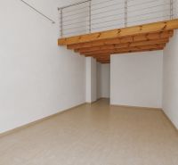 PÁRIČKOVA, obchodný priestor, 25 m2 – atraktívna lokalita NIVY - Obchodné priestory s podlahou s dreveným dekorom a galériou.