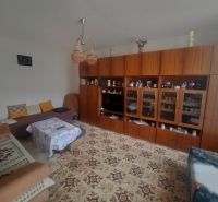 Slnečný 1-izbový byt  na predaj, 42 m2,  J. Gagarina, Zvolen - Izba v 1-izbovom byte s nábytkom z tmavého dreva a vzorovaným kobercom.
