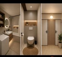 Príjemný 2-izbový byt na predaj – Utekáč - Kúpeľňa s vaňou a zrkadlom, moderné WC a vstupné dvere v 2-izbovom byte.