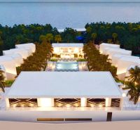 NEDOKONČENÝ BUTIKOVÝ HOTEL A POZEMOK V MATEMWE - Luxusné rezortné budovy s bazénom a palmami v Matemwe, Unguja North East, pozemky - komerčné.