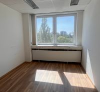 Prenájom kancelárskych priestorov  Drieňová ul., 209 m2 - 600 m2 - Kancelárie s veľkým oknom a podlahou s dreveným dekorom.