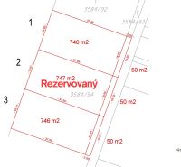 PREDAJ | Už LEN 2 POZEMKY pre RD, Prešov, Solivar - Mapa pozemkov na Zlatobanskej ulici v Prešove pre bývanie, jeden je rezervovaný.